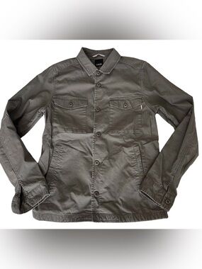 Vuori Men’s Ripstop Rise Shine V527 Button Up Shirt Jacket Gray Sz M